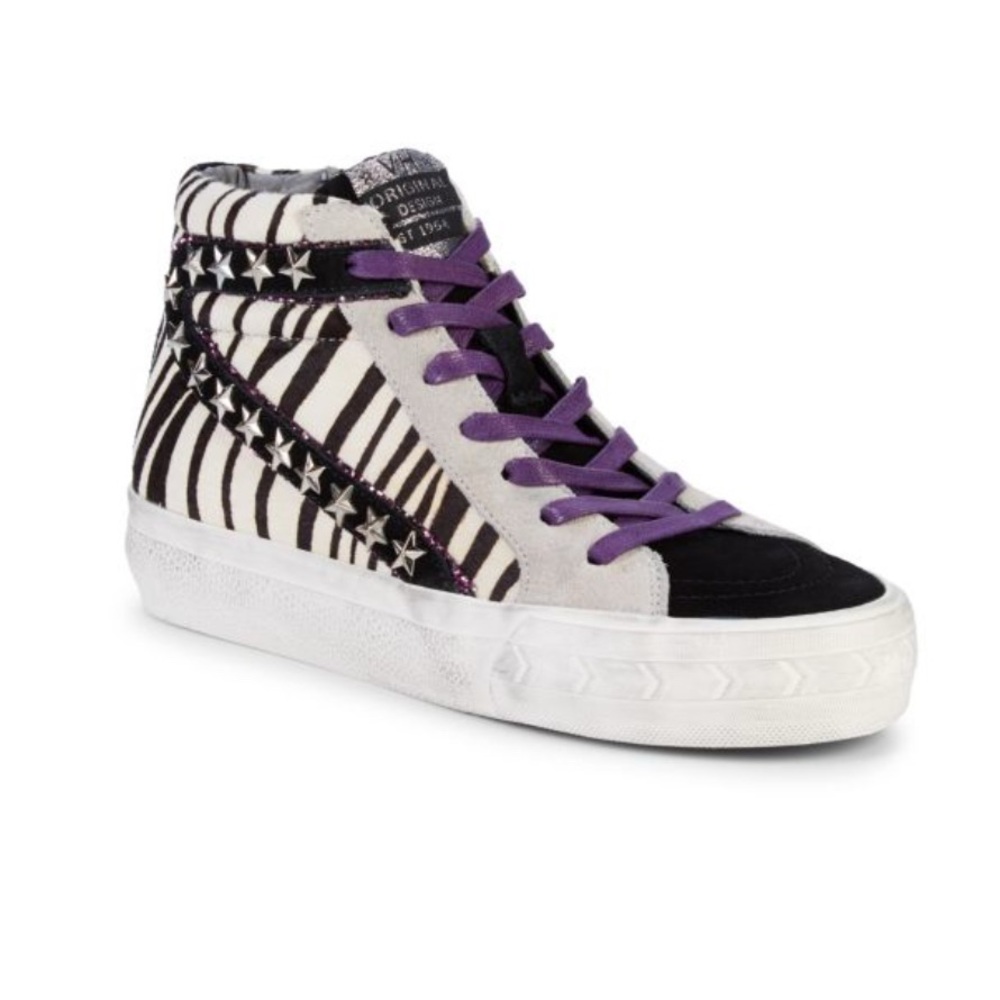 VINTAGE HAVANA Purple and Black High-Top Sneakers